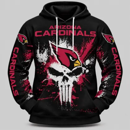 Arizona Cardinals | NFL Skull Splatter Hoodie