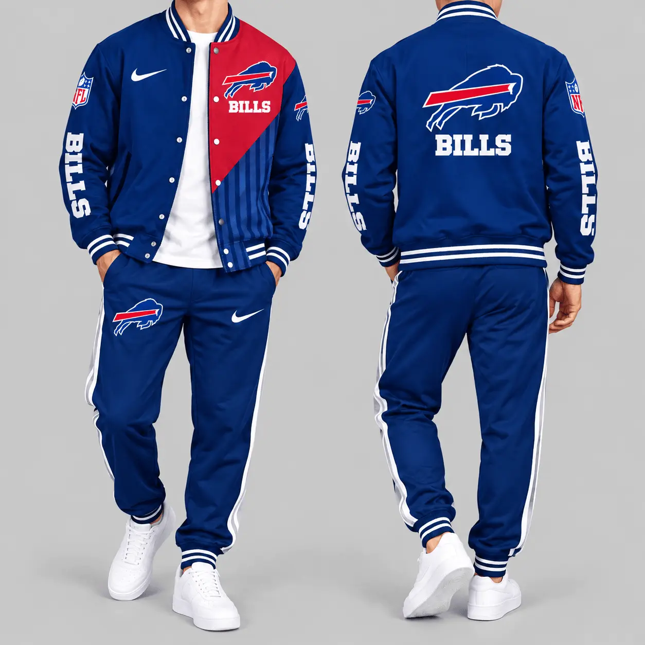 Buffalo Bills | NFL Split Panel Baseball Jacket Jogger Set