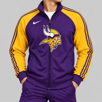 Minnesota Vikings | NFL Contrast Sleeve Full Zip Jacket
