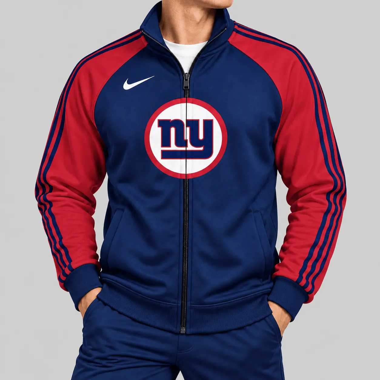 New York Giants | NFL Contrast Sleeve Full Zip Jacket