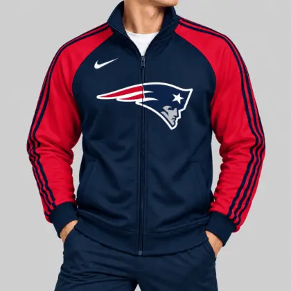 New England Patriots | NFL Contrast Sleeve Full Zip Jacket