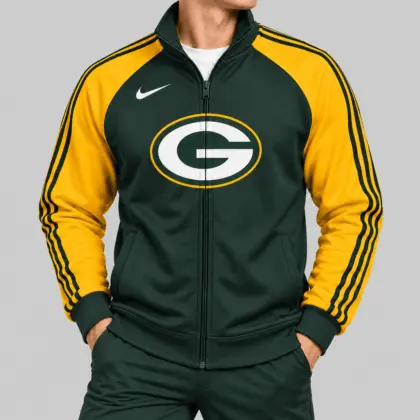 Green Bay Packers | NFL Contrast Sleeve Full Zip Jacket