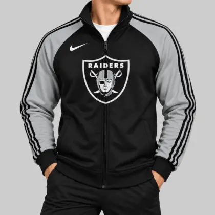 Las Vegas Raiders | NFL Contrast Sleeve Full Zip Jacket