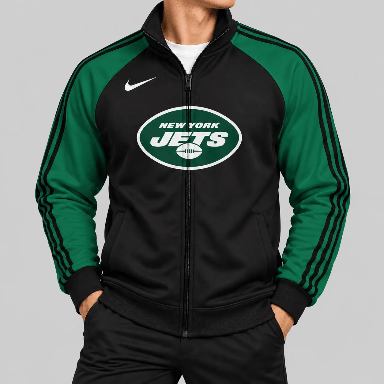 New York Jets | NFL Contrast Sleeve Full Zip Jacket