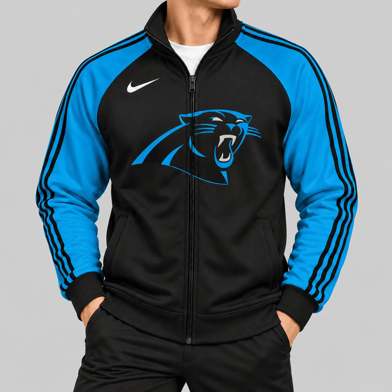 Carolina Panthers | NFL Contrast Sleeve Full Zip Jacket