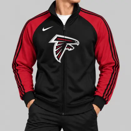 Atlanta Falcons | NFL Contrast Sleeve Full Zip Jacket