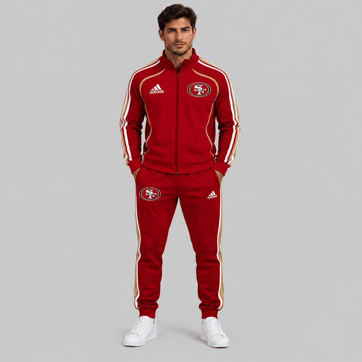 San Francisco 49ers | NFL Piped Track Jacket Jogger Set