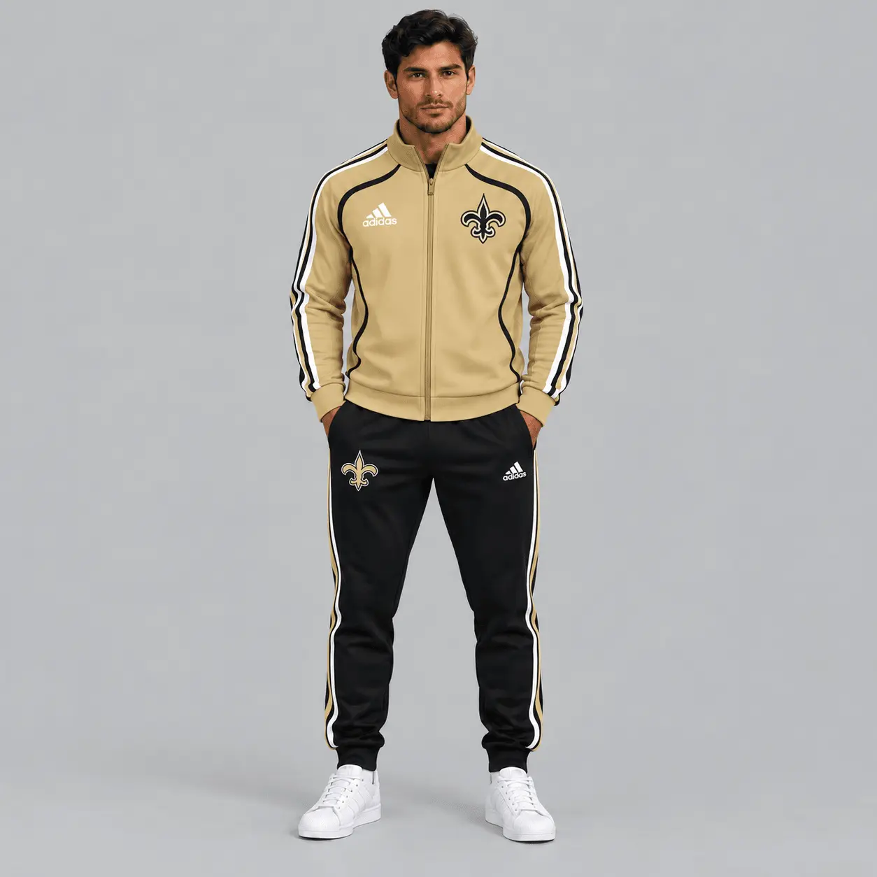 New Orleans Saints | NFL Piped Track Jacket Jogger Set