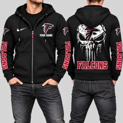 Atlanta Falcons | NFL Skull Back Zip Hoodie