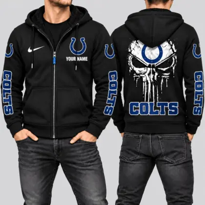 Indianapolis Colts | NFL Skull Back Zip Hoodie