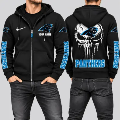 Carolina Panthers | NFL Skull Back Zip Hoodie