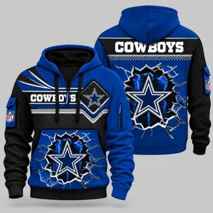 Dallas Cowboys | NFL Cracked Wall Half Zip Hoodie