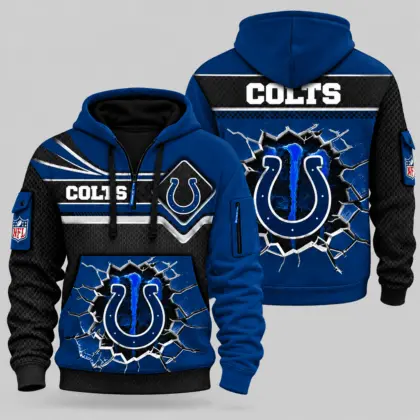 Indianapolis Colts | NFL Cracked Wall Half Zip Hoodie