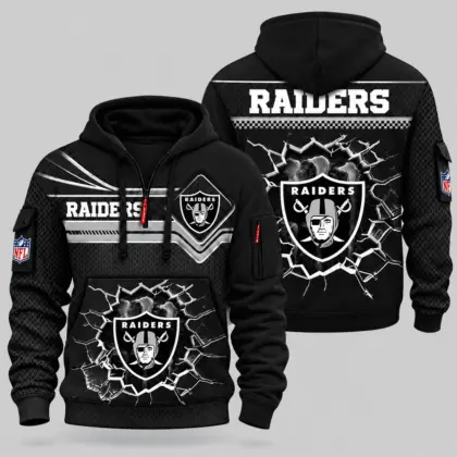 Las Vegas Raiders | NFL Cracked Wall Half Zip Hoodie