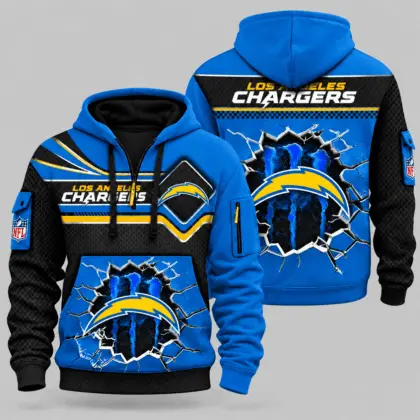 Los Angeles Chargers | NFL Cracked Wall Half Zip Hoodie