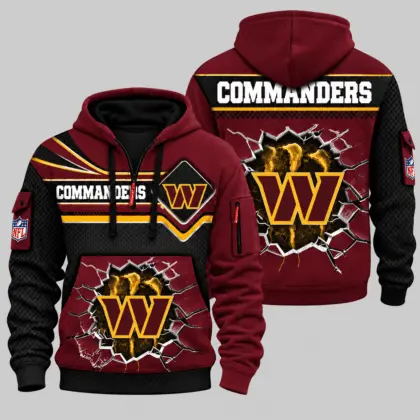 Washington Commanders | NFL Cracked Wall Half Zip Hoodie