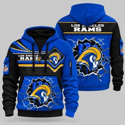 Los Angeles Rams | NFL Cracked Wall Half Zip Hoodie
