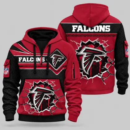 Atlanta Falcons | NFL Cracked Wall Half Zip Hoodie
