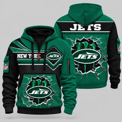 New York Jets | NFL Cracked Wall Half Zip Hoodie