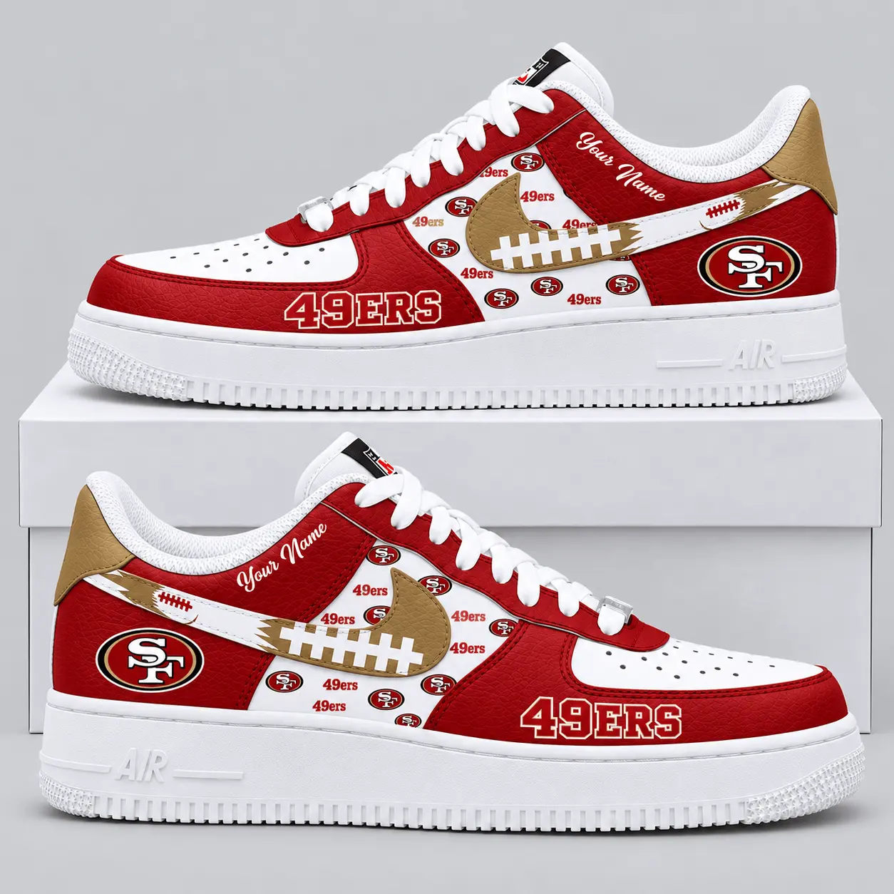 San Francisco 49ers | NFL Football Lace Low Top Sneakers