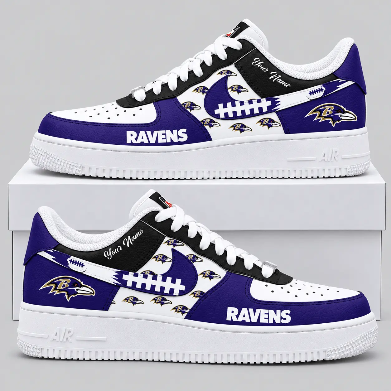 Baltimore Ravens | NFL Football Lace Low Top Sneakers