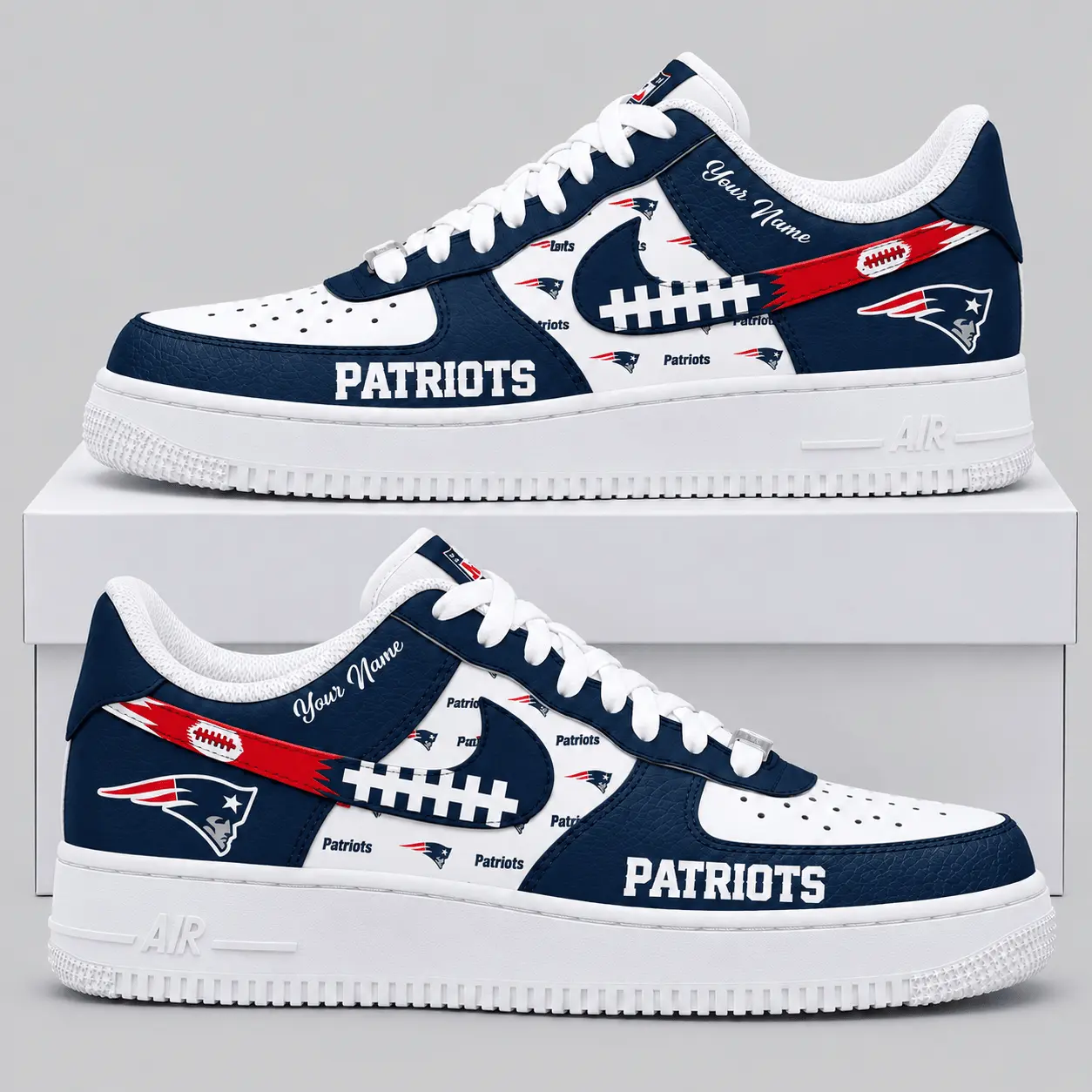 New England Patriots | NFL Football Lace Low Top Sneakers
