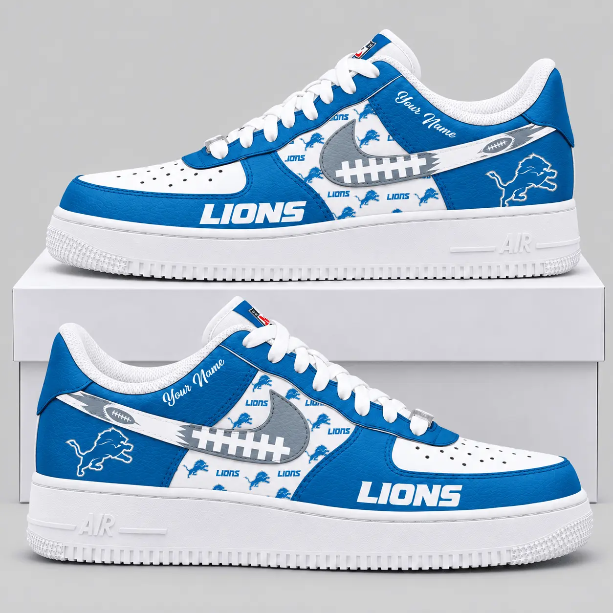 Detroit Lions | NFL Football Lace Low Top Sneakers