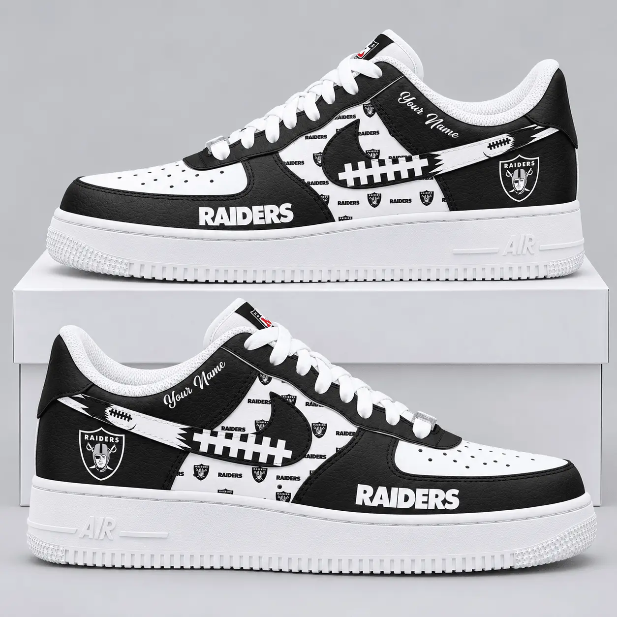 Las Vegas Raiders | NFL Football Lace Low Top Sneakers