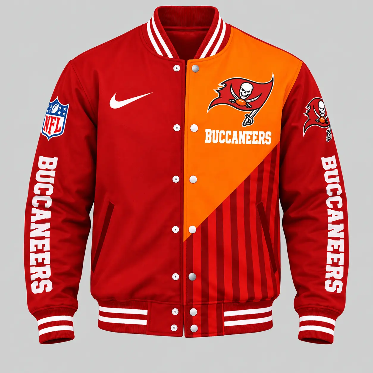 Tampa Bay Buccaneers | NFL Split Panel Baseball Jacket Jogger Set - Image 2