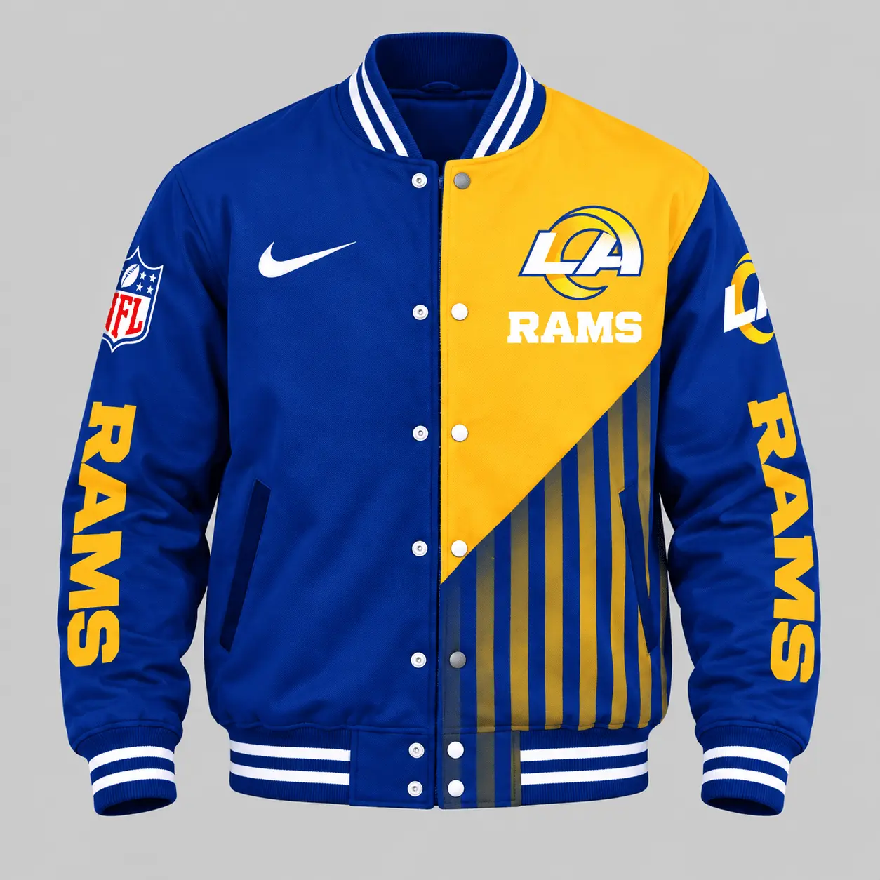 Los Angeles Rams | NFL Split Panel Baseball Jacket Jogger Set - Image 2
