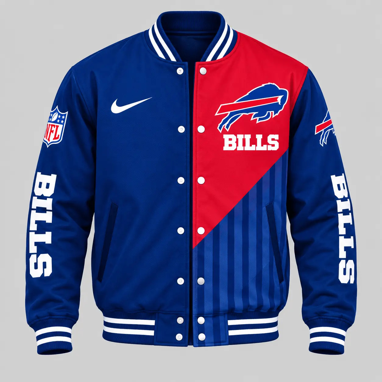 Buffalo Bills | NFL Split Panel Baseball Jacket Jogger Set - Image 2