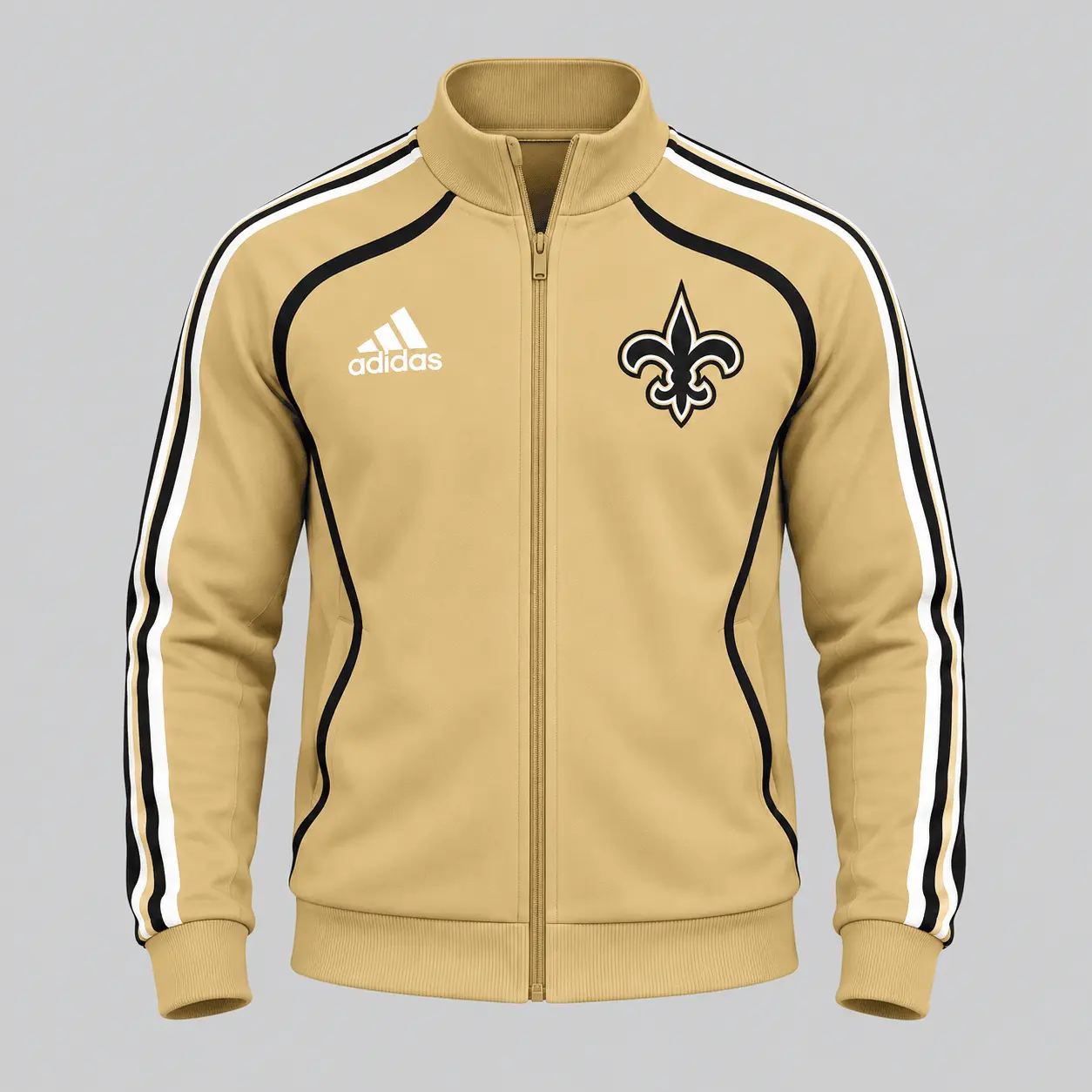 New Orleans Saints | NFL Piped Track Jacket Jogger Set - Image 2