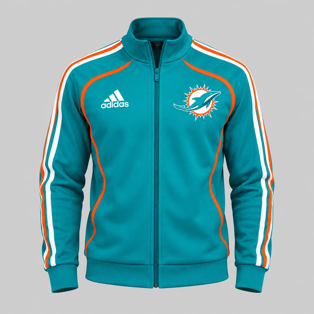 Miami Dolphins | NFL Piped Track Jacket Jogger Set - Image 2