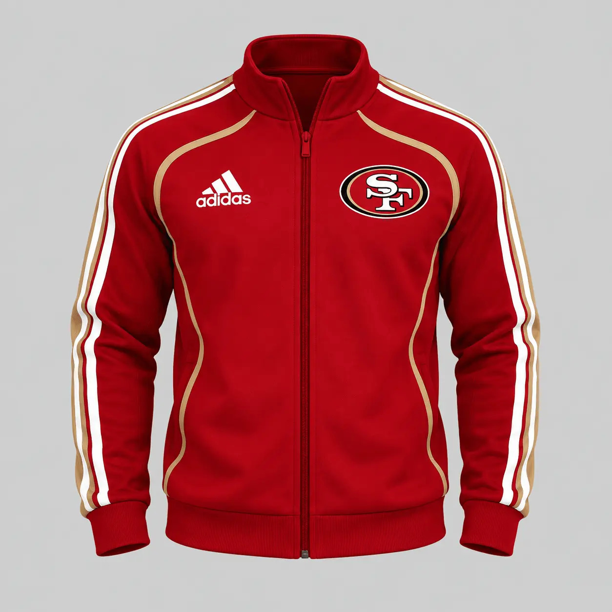San Francisco 49ers | NFL Piped Track Jacket Jogger Set - Image 2