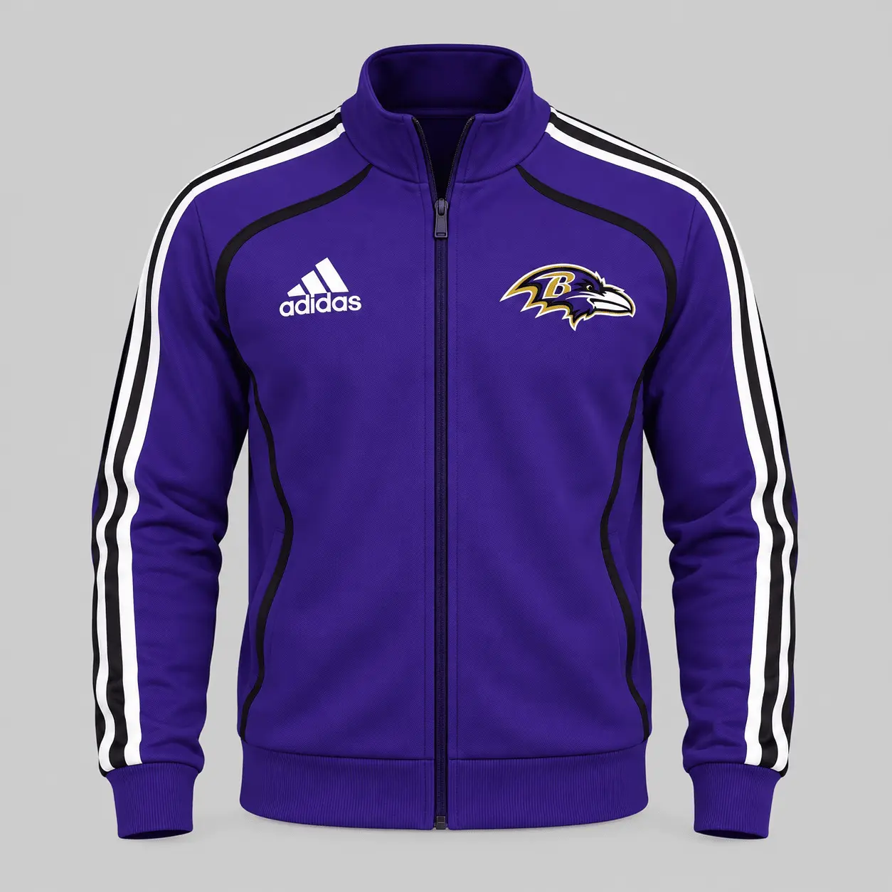 Baltimore Ravens | NFL Piped Track Jacket Jogger Set - Image 2