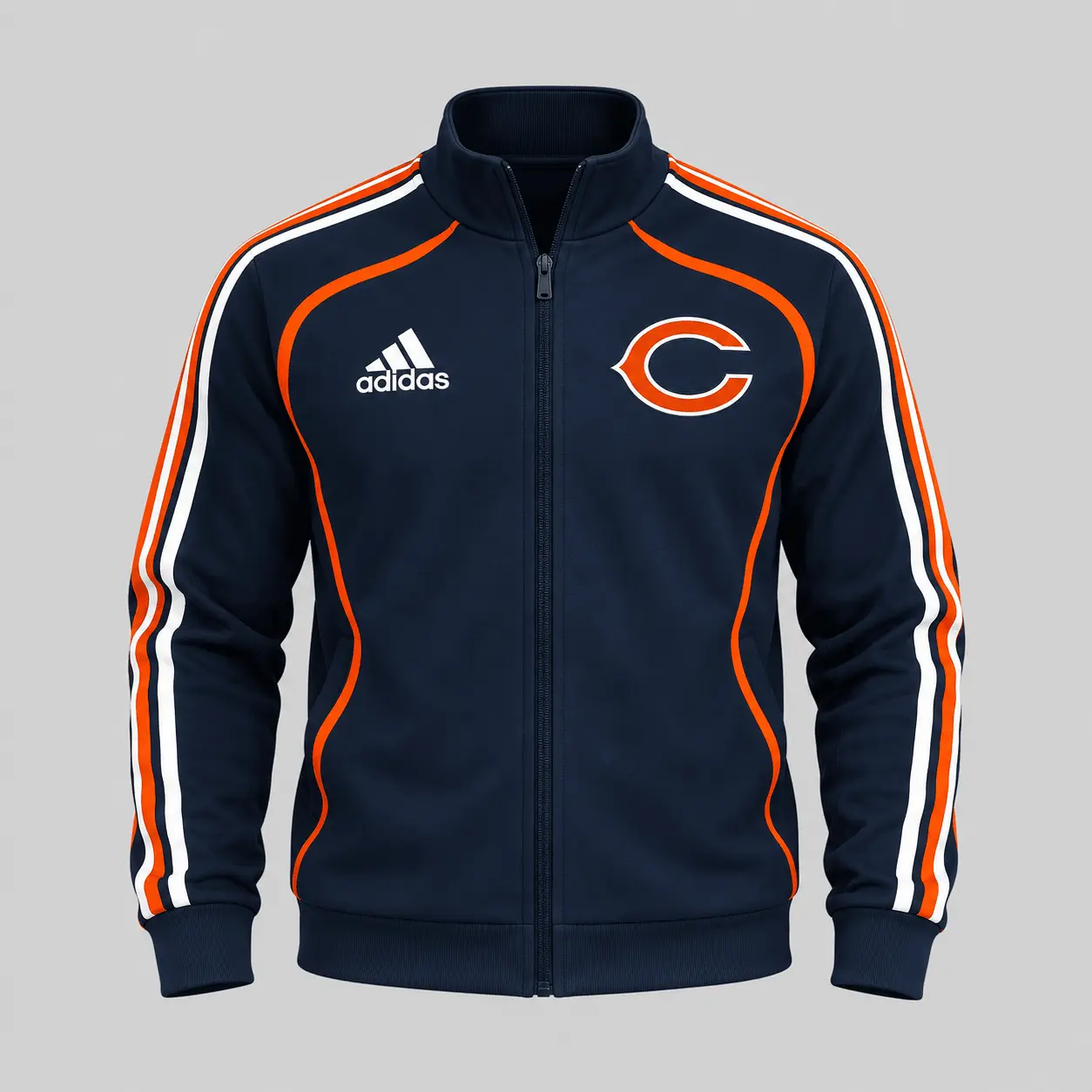 Chicago Bears | NFL Piped Track Jacket Jogger Set - Image 2