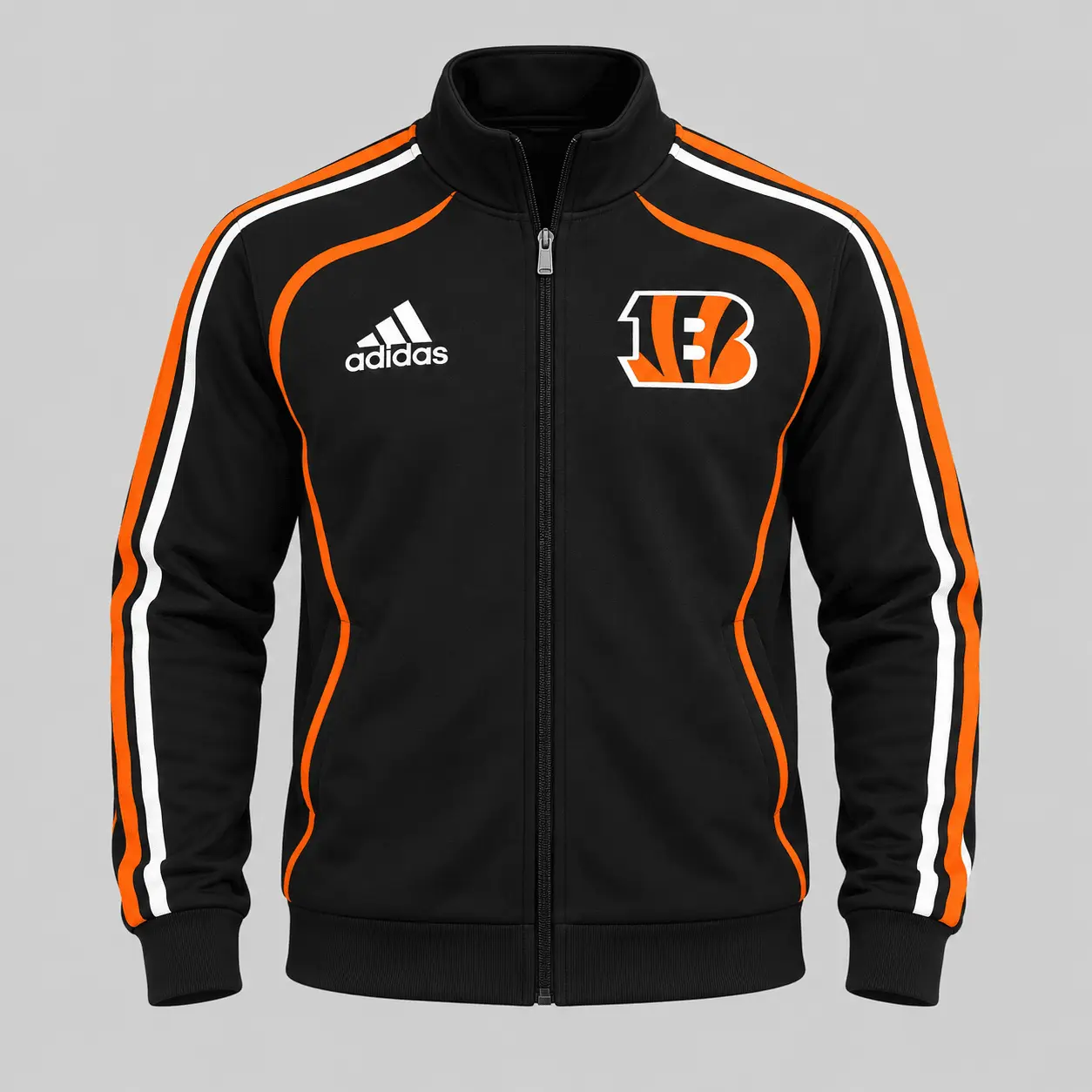 Cincinnati Bengals | NFL Piped Track Jacket Jogger Set - Image 2