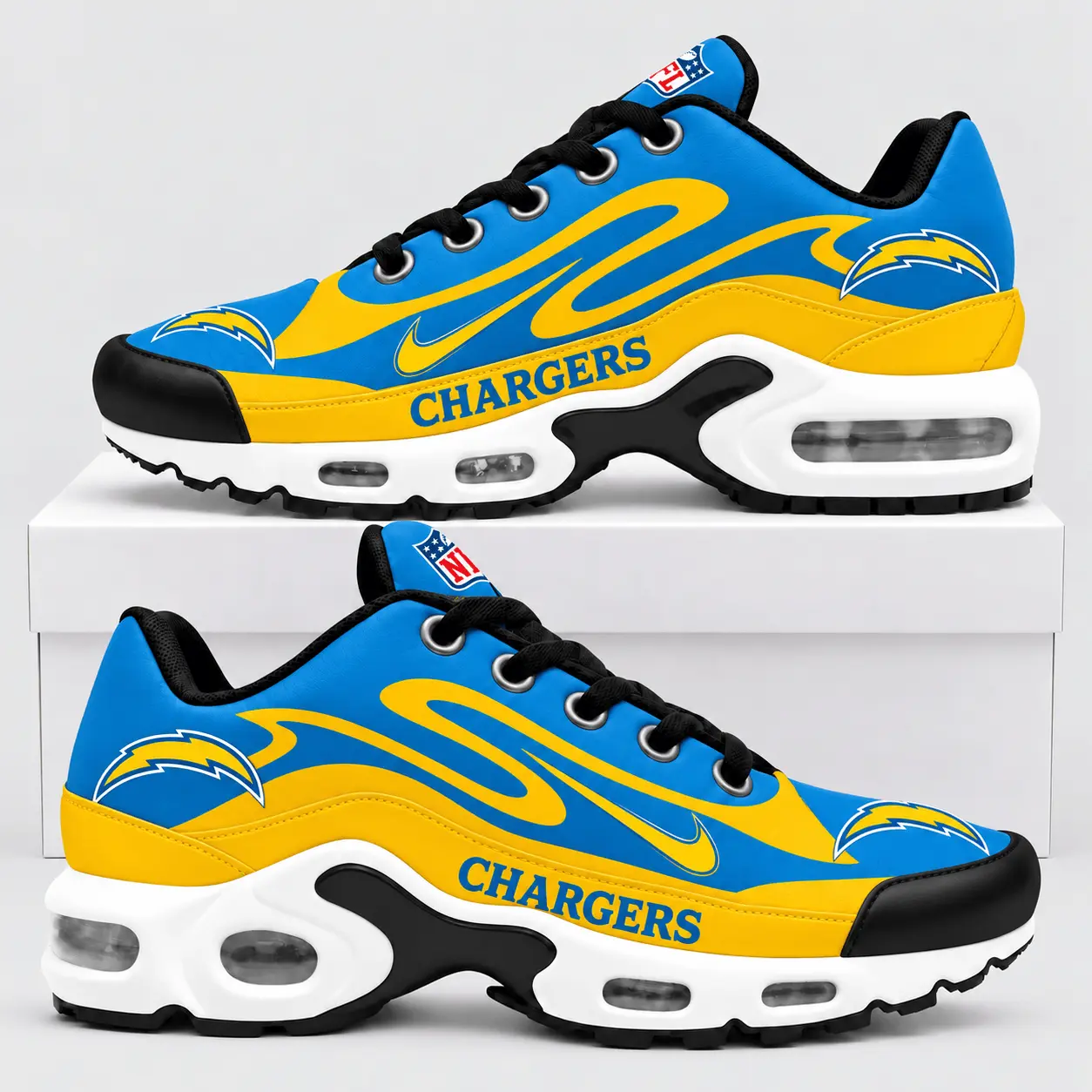 Los Angeles Chargers | Premium NFL Sport Stripe Air Max Shoes TD