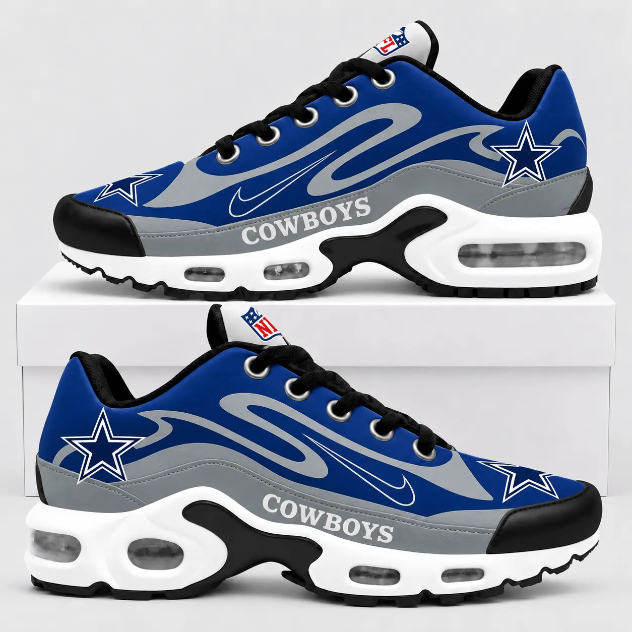 Dallas Cowboys | Premium NFL Sport Stripe Air Max Shoes TD