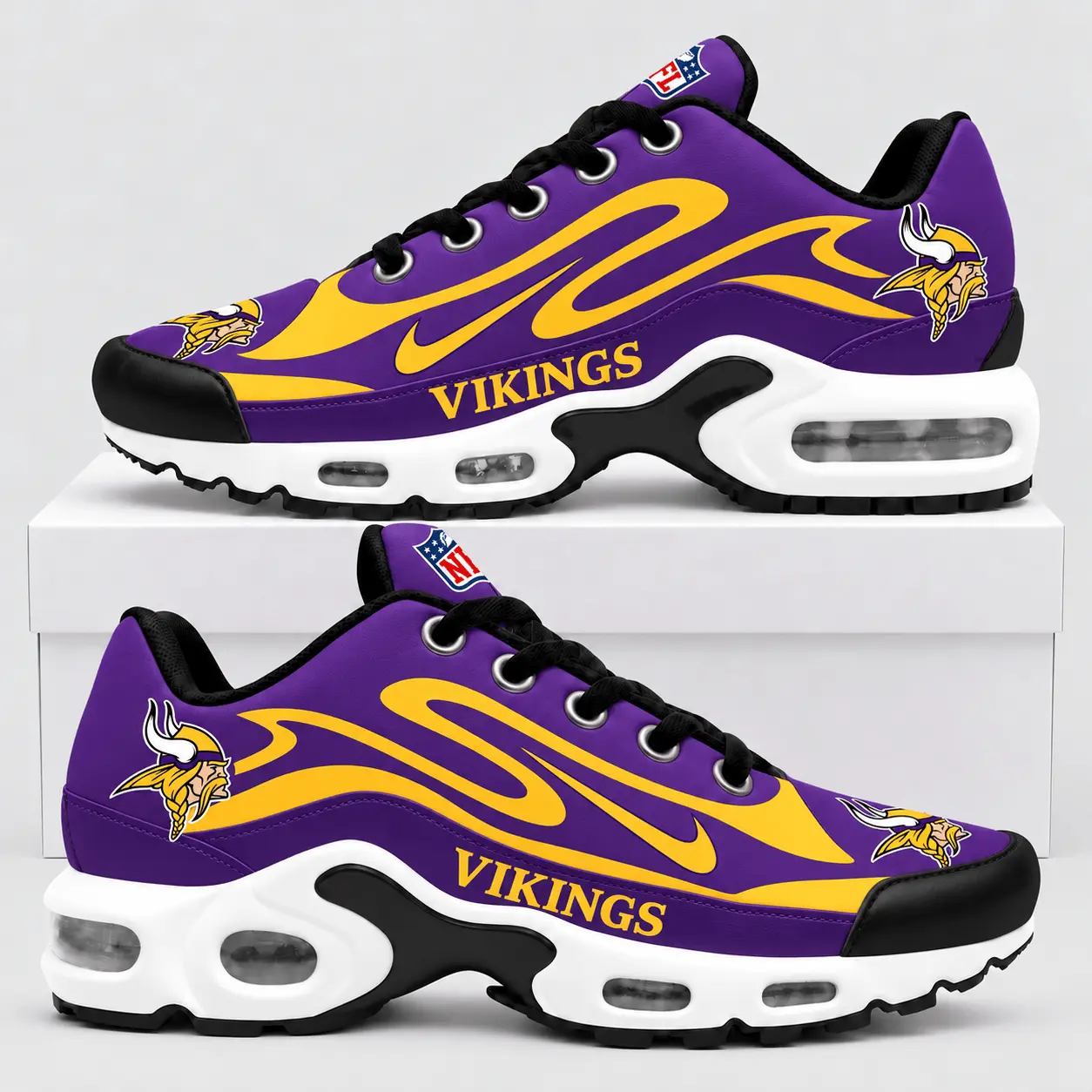Minnesota Vikings | Premium NFL Sport Stripe Air Max Shoes TD