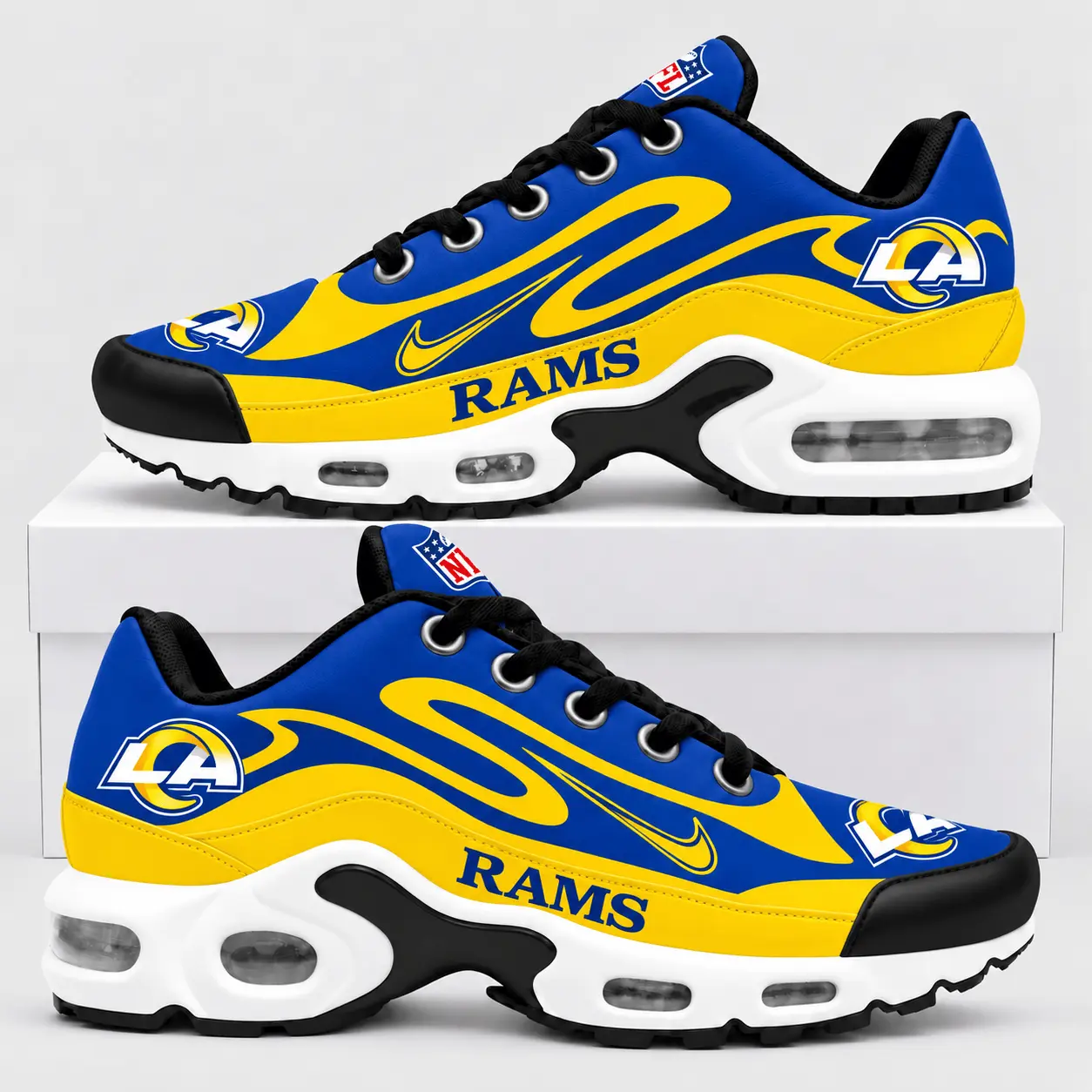 Los Angeles Rams | Premium NFL Sport Stripe Air Max Shoes TD