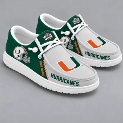 Miami Hurricanes | Premium NCAA Game Day Lace Up Loafer Shoes TD