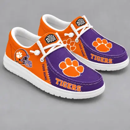 Clemson Tigers | Premium NCAA Game Day Lace Up Loafer Shoes TD