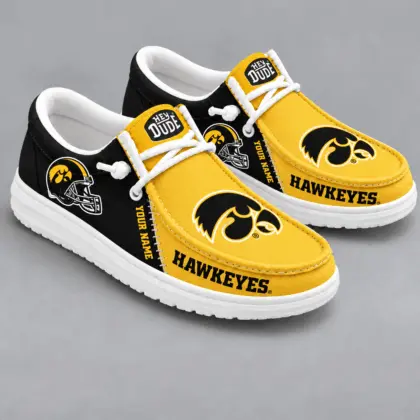 Iowa Hawkeyes | Premium NCAA Game Day Lace Up Loafer Shoes TD