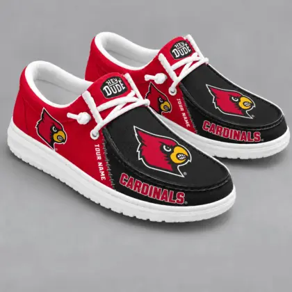 Louisville Cardinals | Premium NCAA Game Day Lace Up Loafer Shoes TD