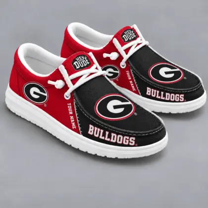 Georgia Bulldogs | Premium NCAA Game Day Lace Up Loafer Shoes TD