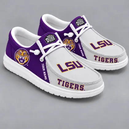 LSU Tigers | Premium NCAA Game Day Lace Up Loafer Shoes TD