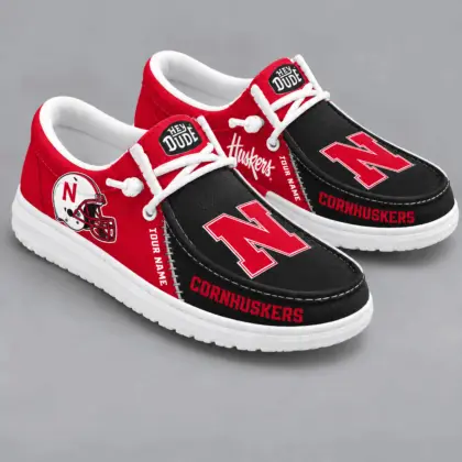 Nebraska Cornhuskers | Premium NCAA Game Day Lace Up Loafer Shoes TD