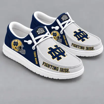 Notre Dame Fighting Irish | Premium NCAA Game Day Lace Up Loafer Shoes TD