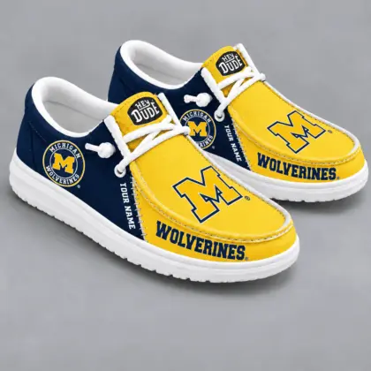 Michigan Wolverines | Premium NCAA Game Day Lace Up Loafer Shoes TD